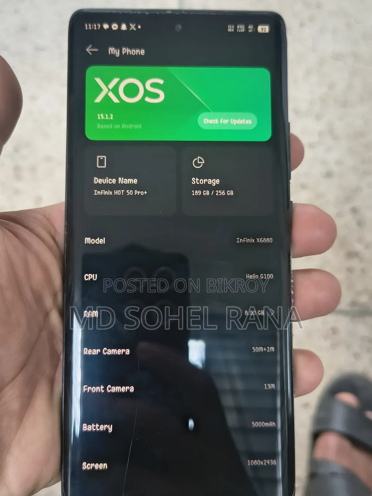 Infinix Hot 50 Pro+ 4G 256 GB Black
