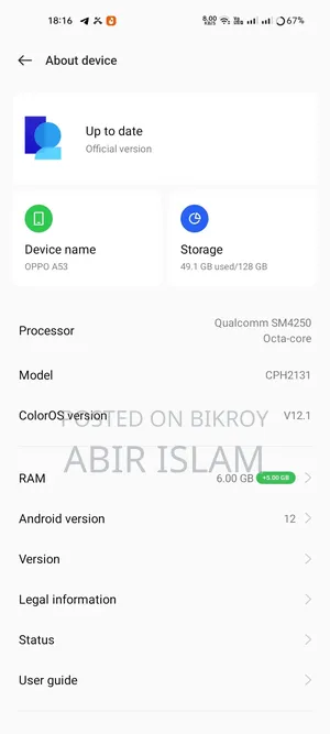 Oppo A53 128 GB Orange