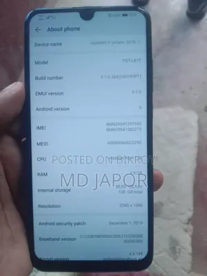 Huawei P Smart+ 2019 64 GB Blue