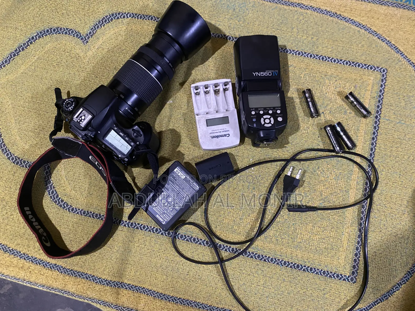 Canon 60d Camera 75-300mm Lans Flash