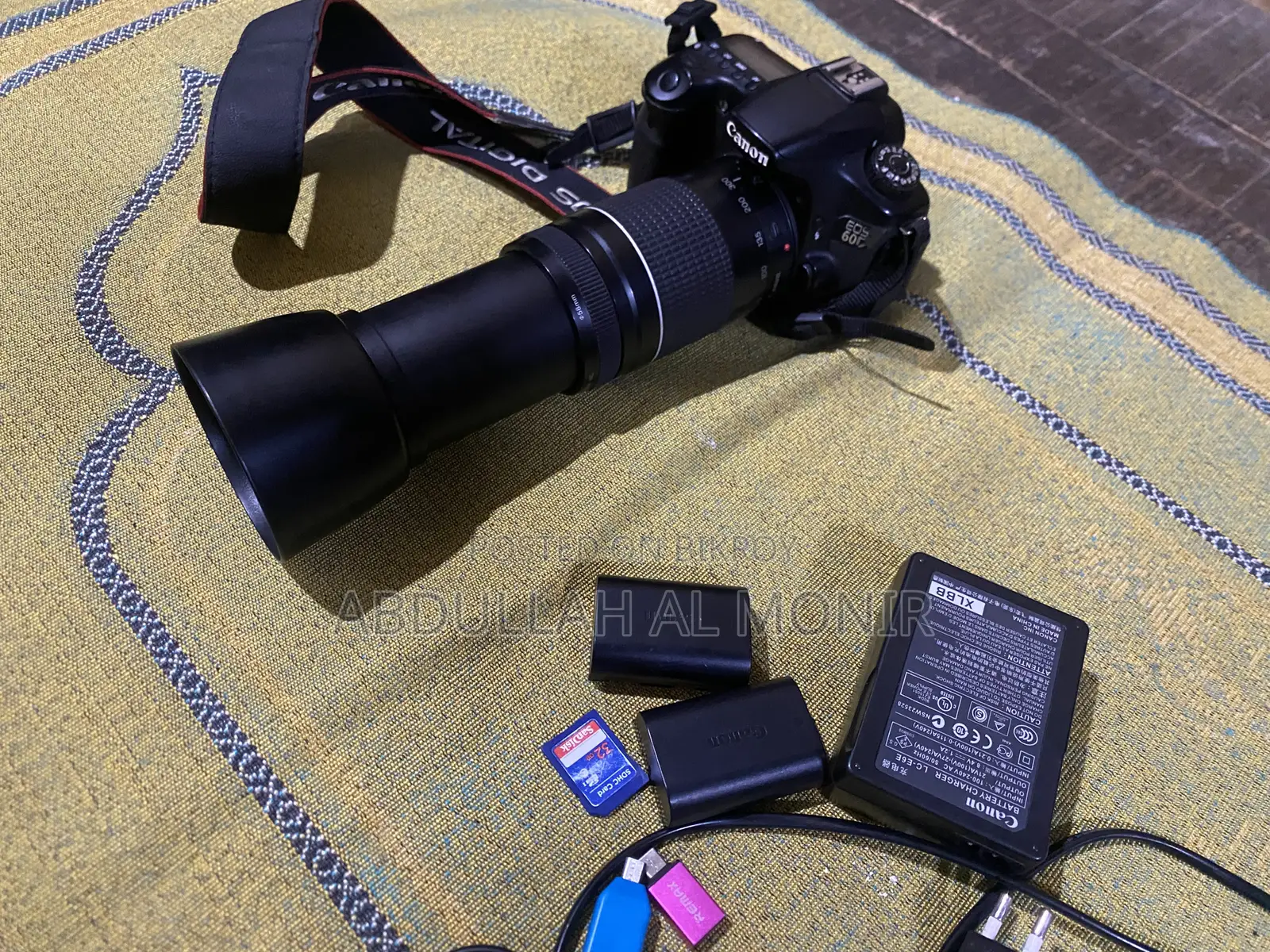 Canon 60d Camera 75-300mm Lans Flash