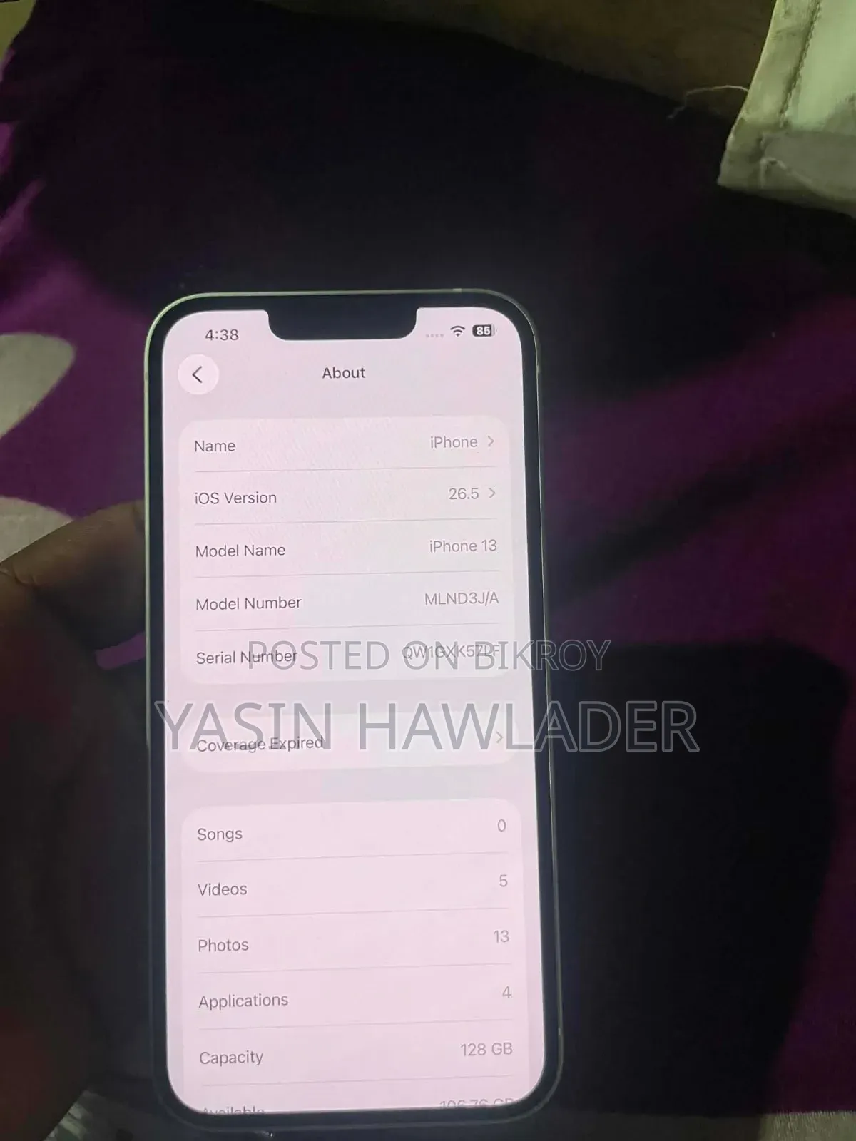 New Apple iPhone 13 128 GB White