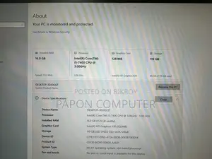 Desktop Computer 16GB Intel Core i5 SSD 128GB