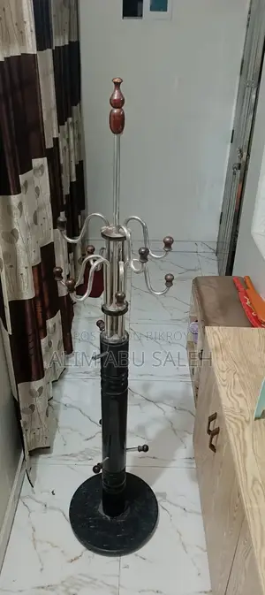 Attractive Wood and Steel Cloth Hanger Stand