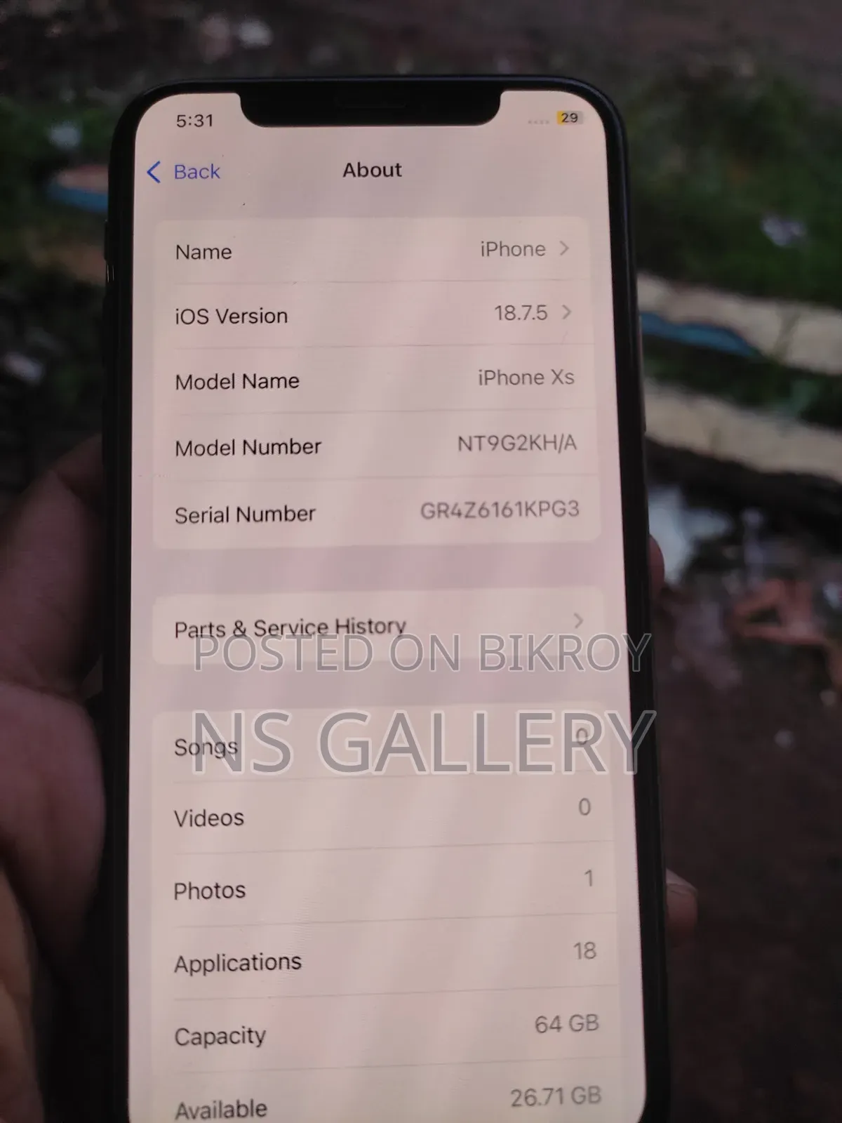 Apple iPhone XS 64 GB Gold