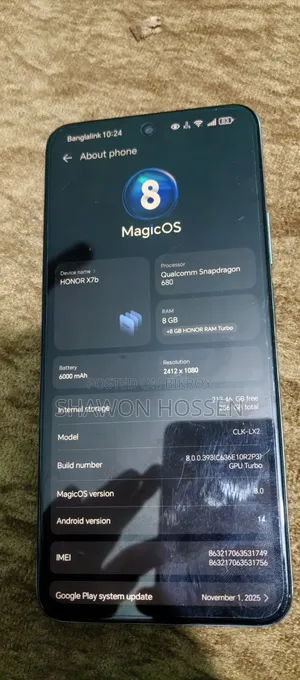 Honor X7b 5G 256 GB Blue
