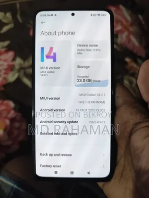 Xiaomi Redmi Note 10 Pro Max 128 GB Black