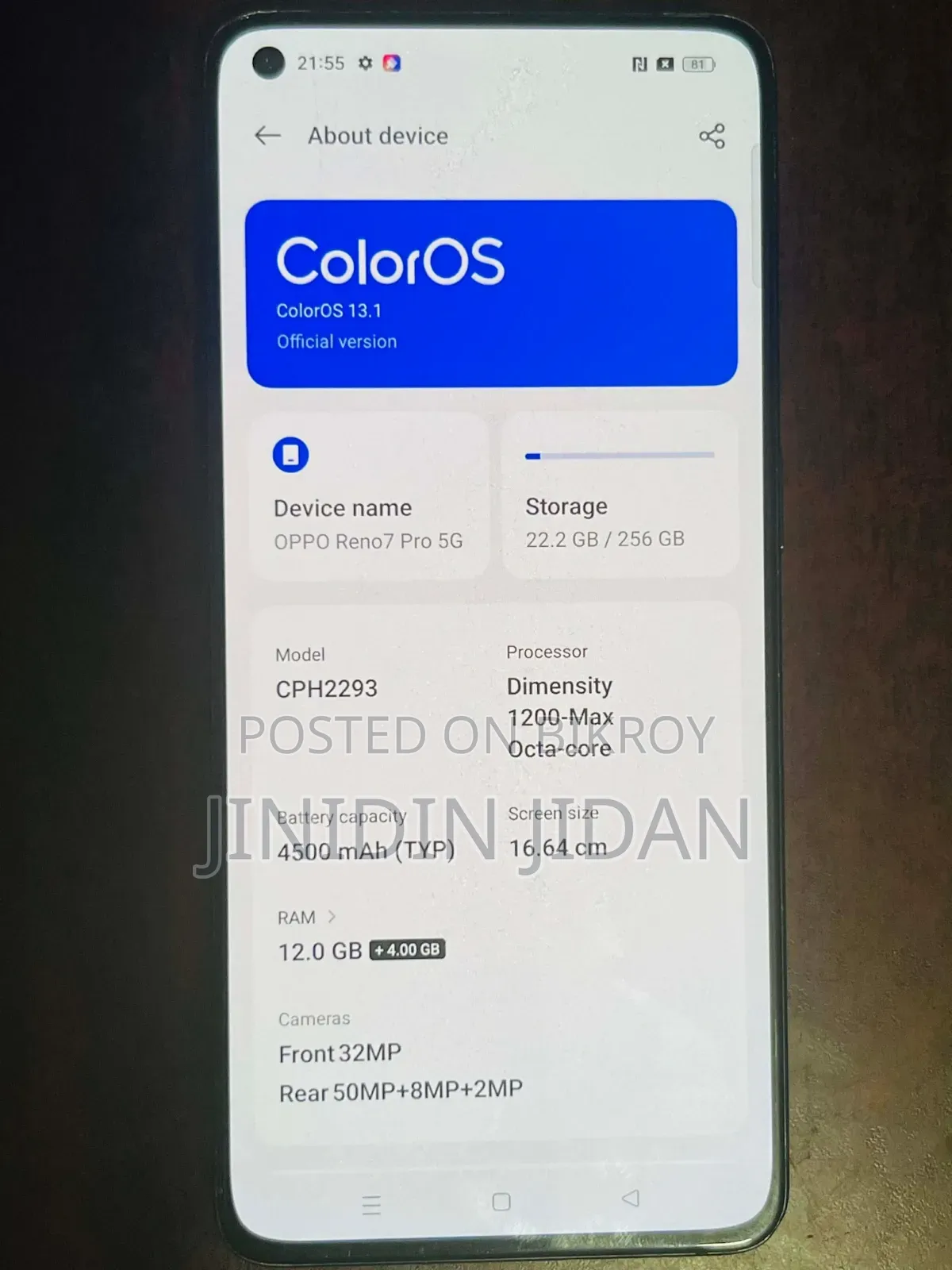 Oppo Reno7 Pro 5G 256 GB Black