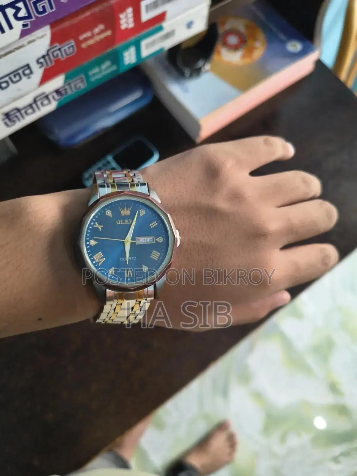 Olevs Quartz Silver Color Watch