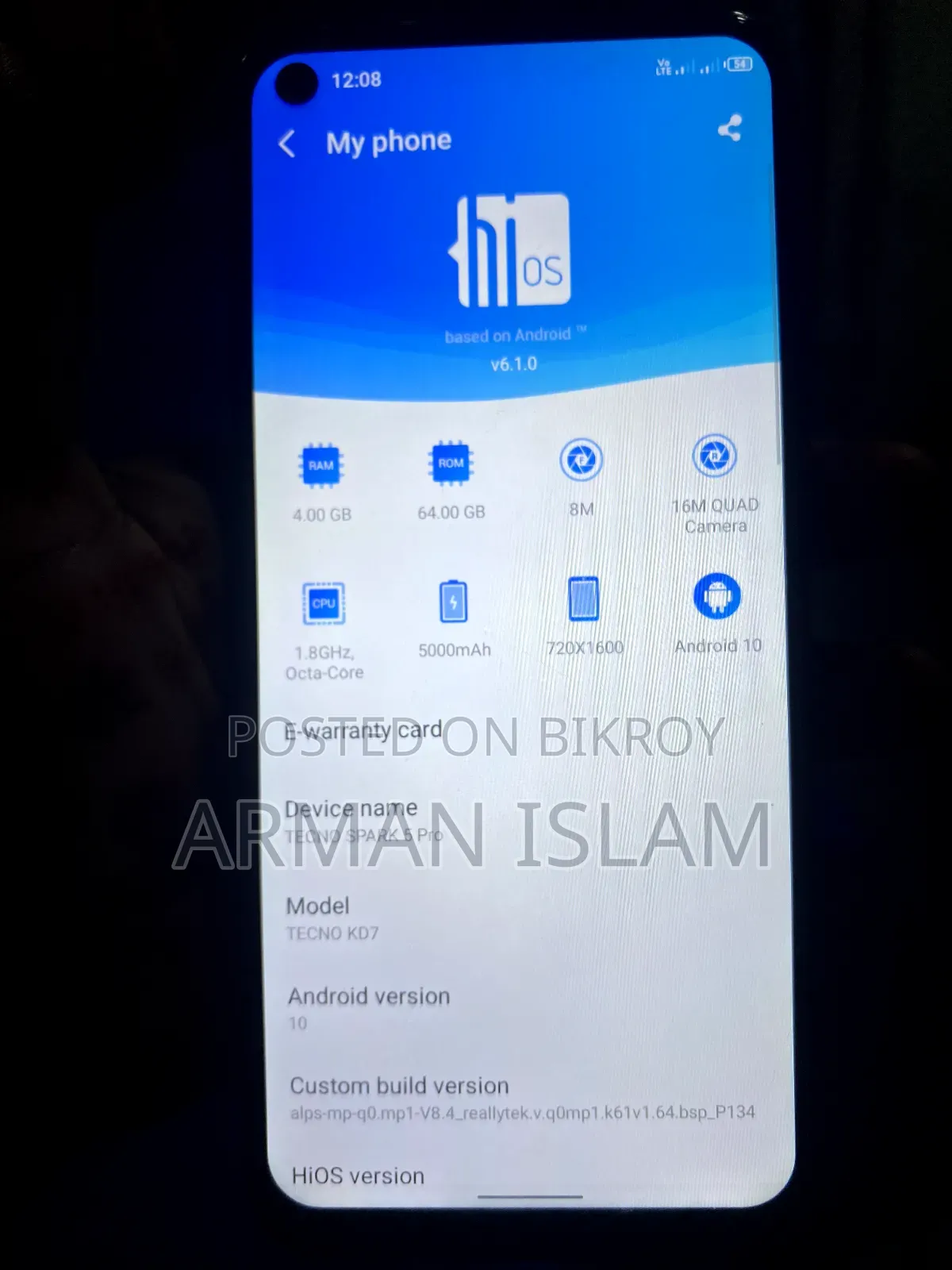 Tecno Spark 5 Pro 64 GB Blue