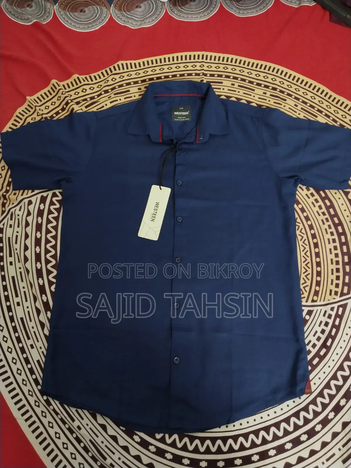 Westeen Navy Blue Half Shirt New