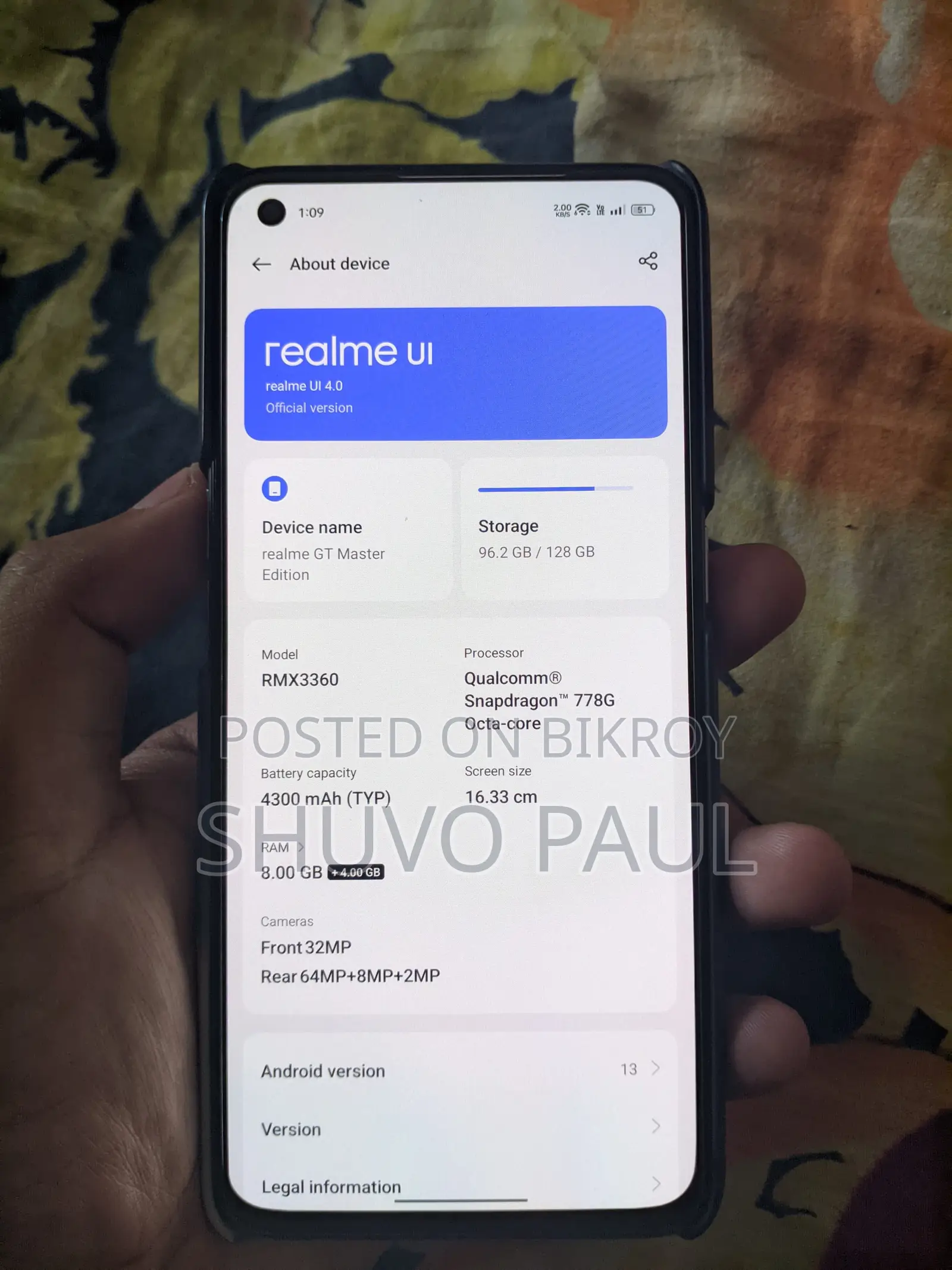 Realme GT Master Edition 128 GB White