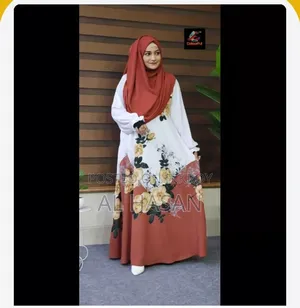 ডিজিটাল প্রিন্ট গাউন বোরকা হিজাব ছারা #ডুবাই চেরি কাপড়