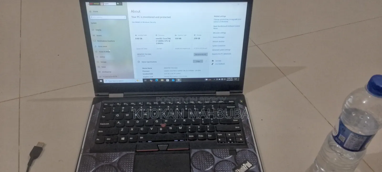Laptop Lenovo ThinkPad X1 Carbon 8GB Intel Core I7 SSD 256GB