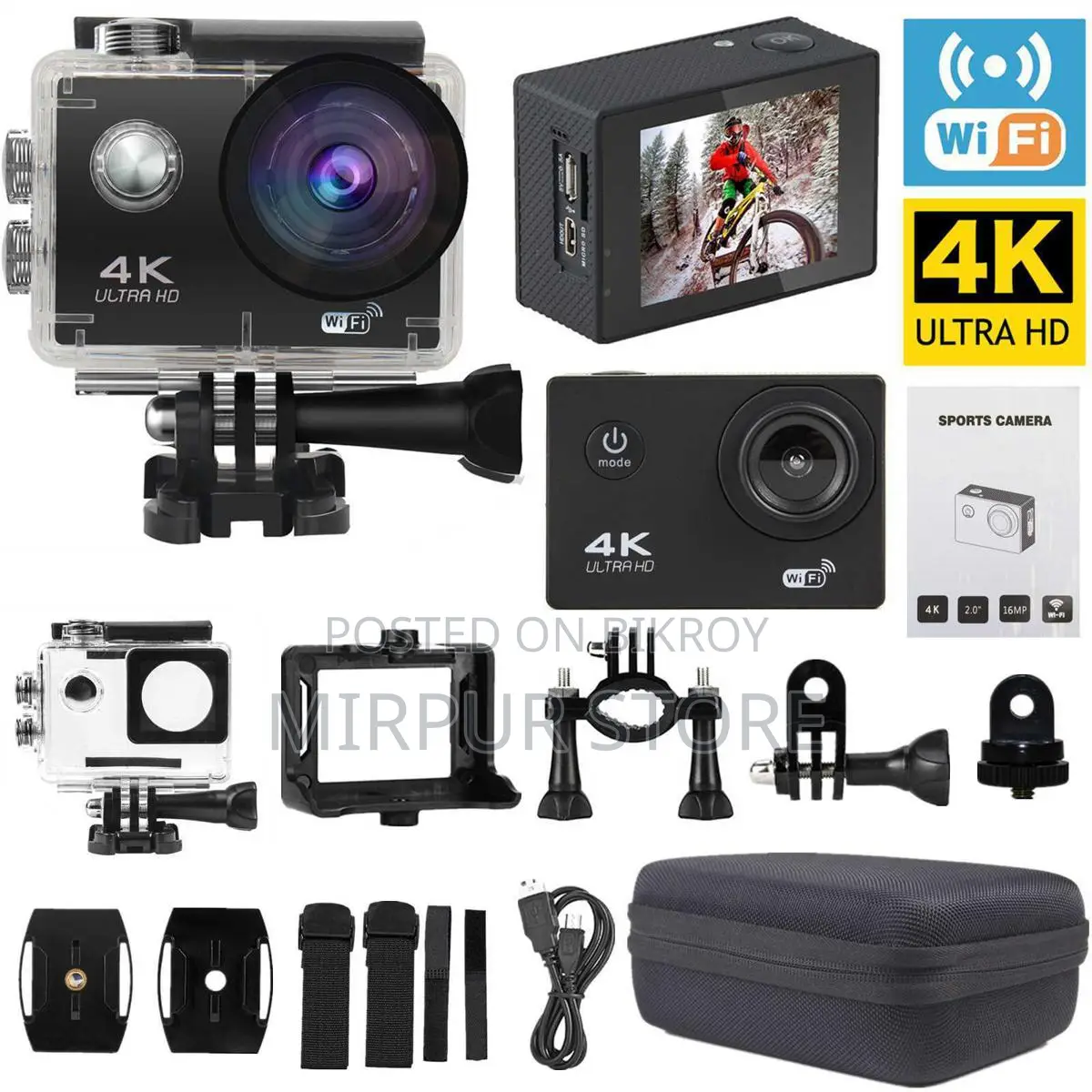 H9 Ultra HD 12MP Wi-Fi Action Camera