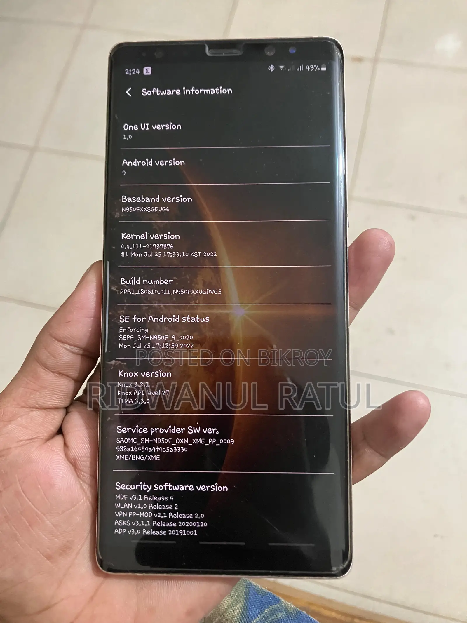 Samsung Galaxy Note 8 64 GB Purple