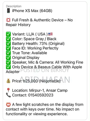 Apple iPhone XS Max 64 GB Black