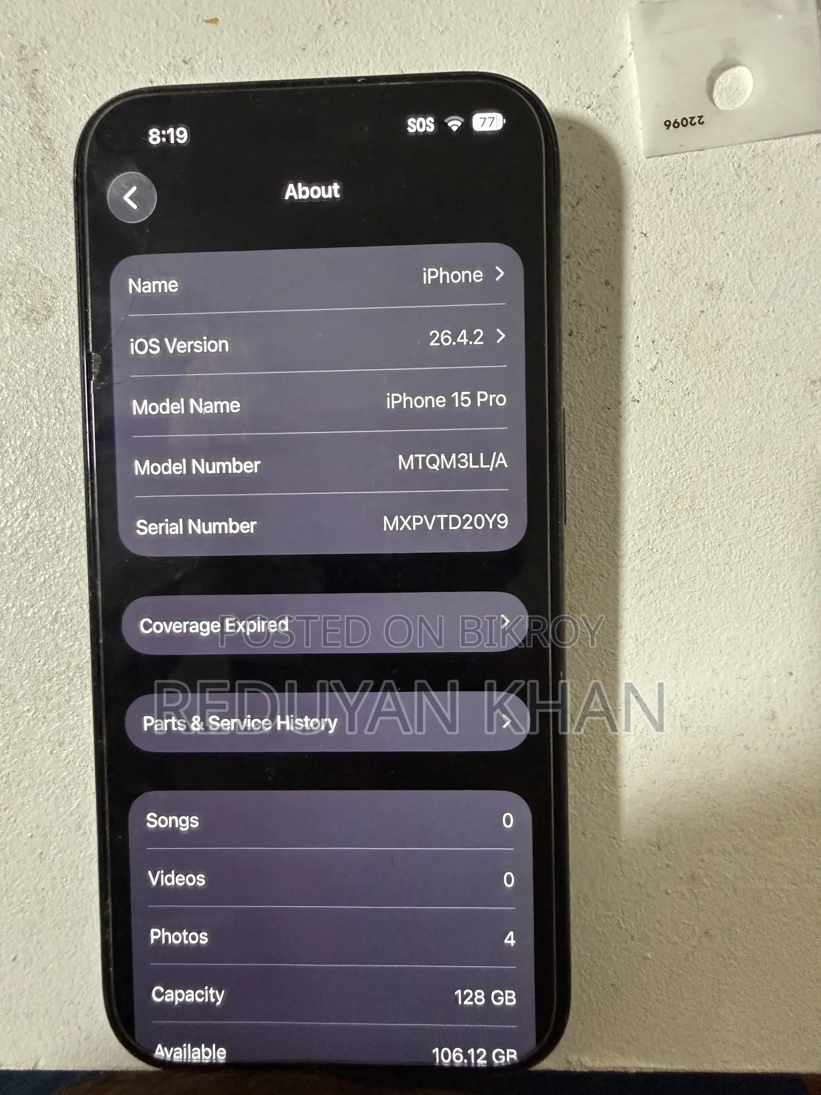 Apple iPhone 15 Pro 128 GB Black
