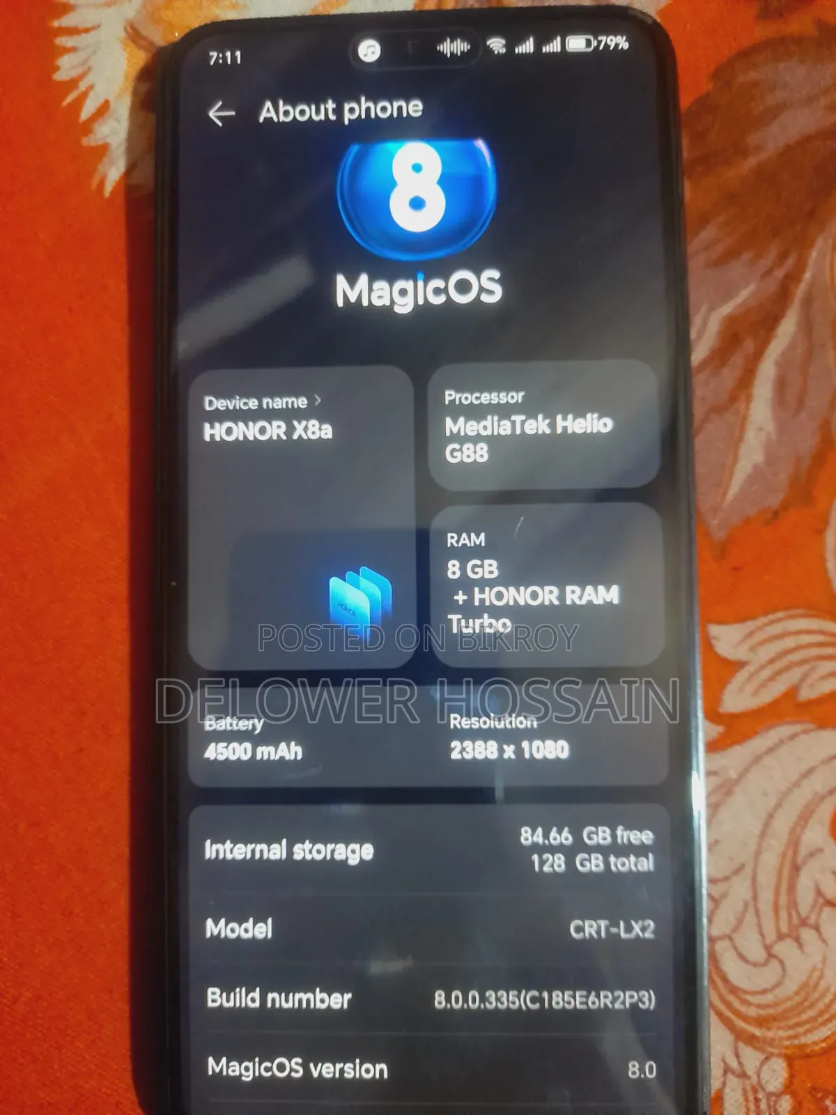 Honor X8a 128 GB Black