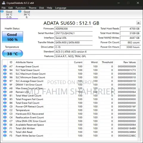 Adata SSD 500 GB SATA