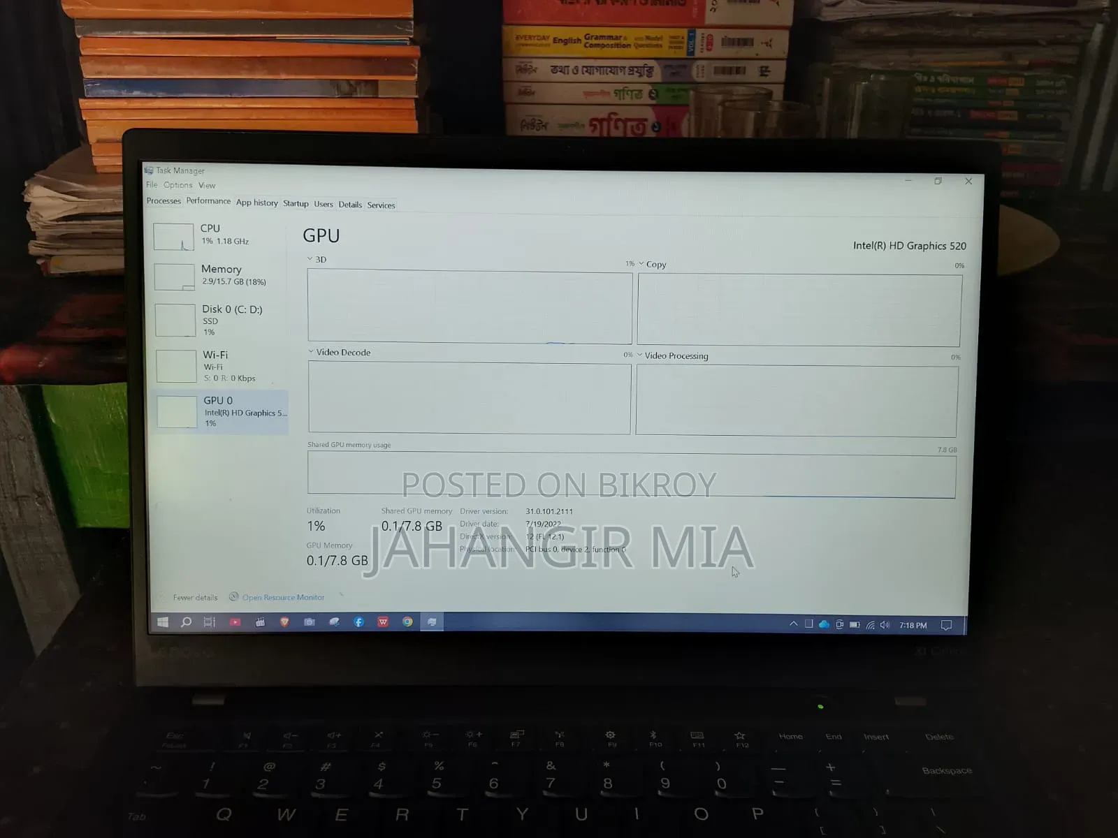 Laptop Lenovo ThinkPad X1 Carbon 16GB Intel Core i7 SSD 256GB