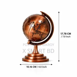 World Map 3D Rotating Globe Decoration Gift - Rose Golden
