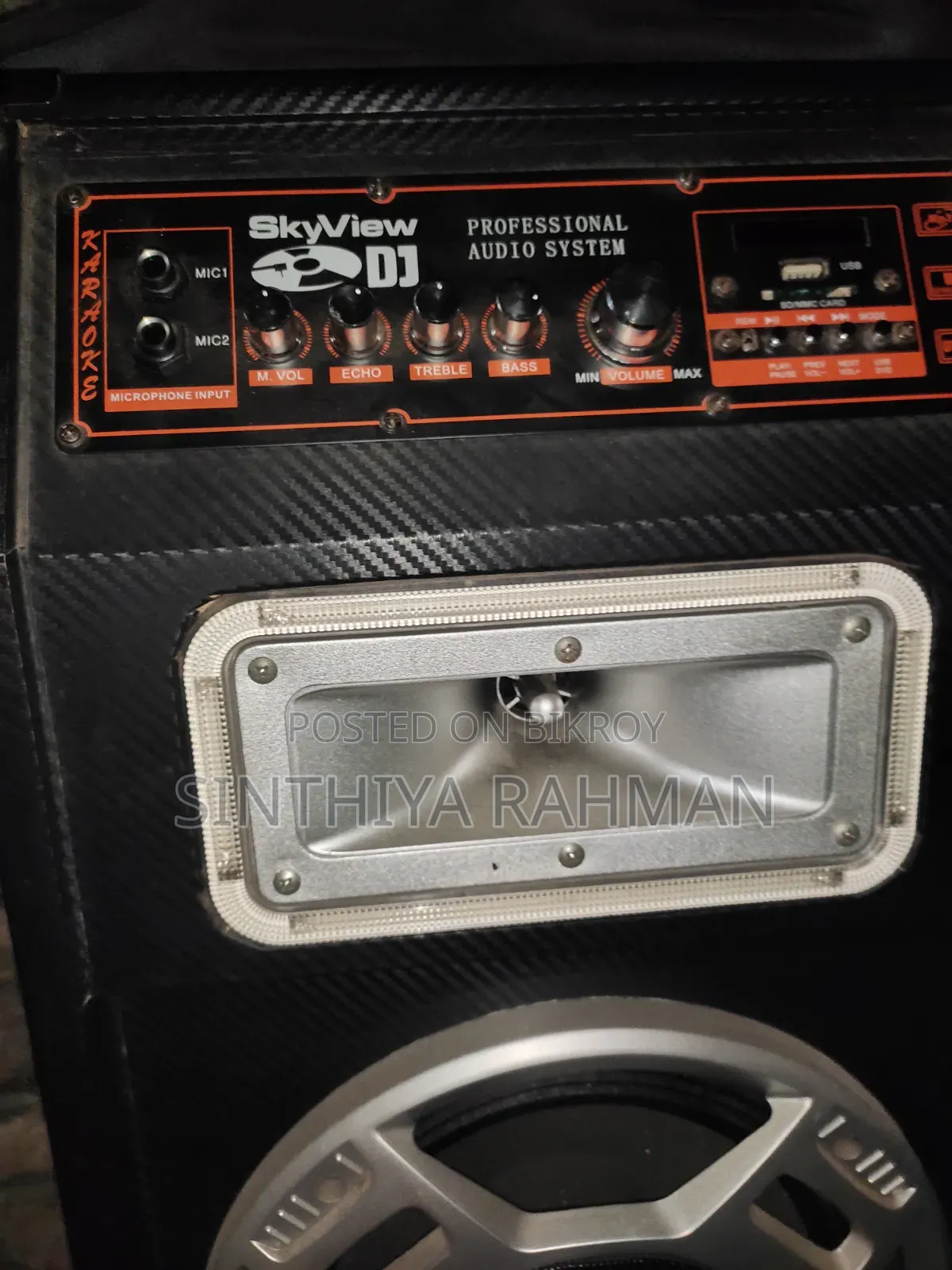 Skyview Dj Professional Sound Box (Double Woofer) – ভালো কন্ডিশন