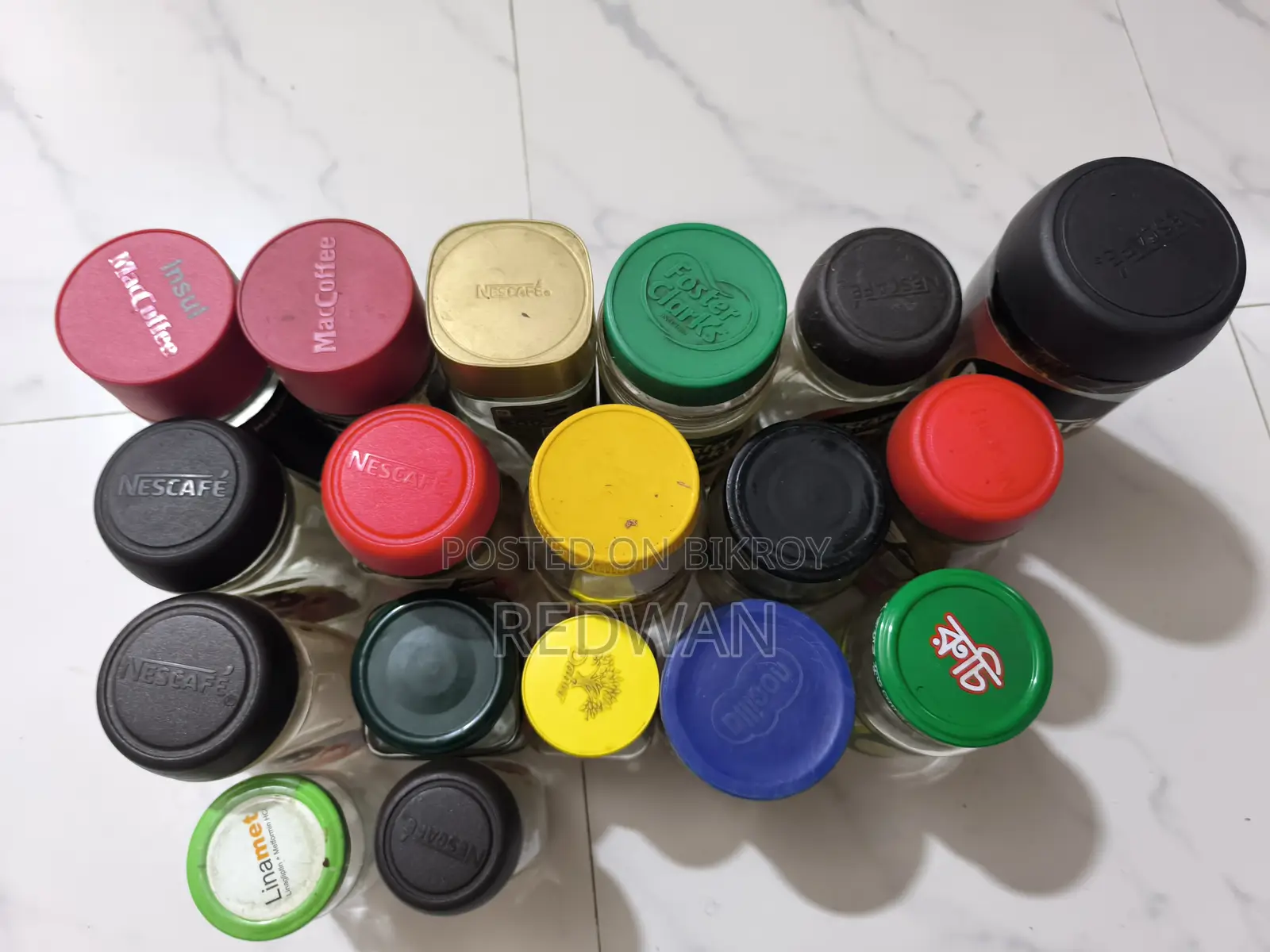 Glass jars.