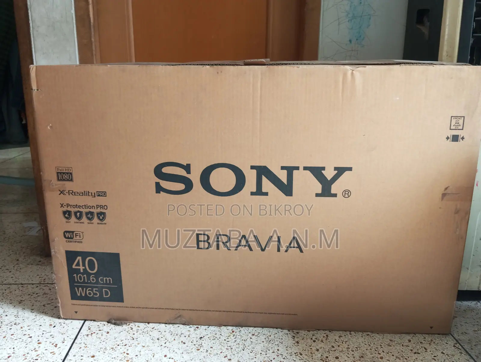 Sony Bravia TV, 40", Model -W65 D, Wi Fi Certified, Internet TV