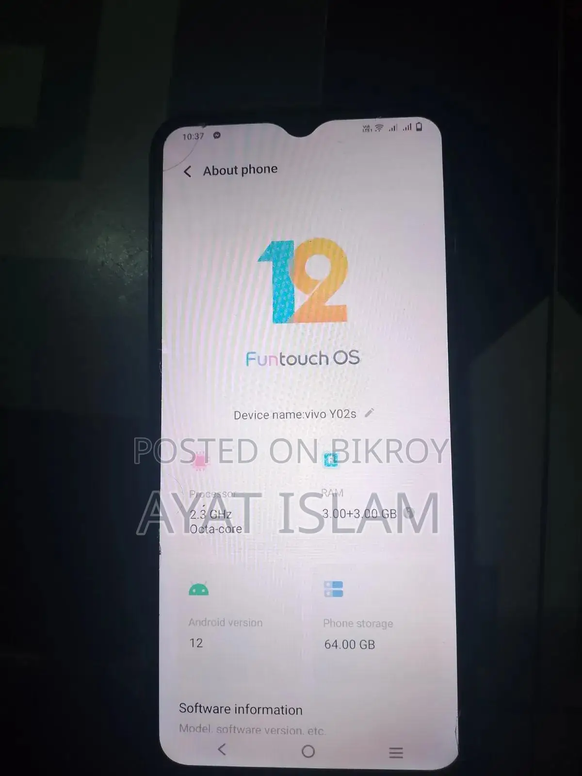 Vivo Y02s 64 GB Blue