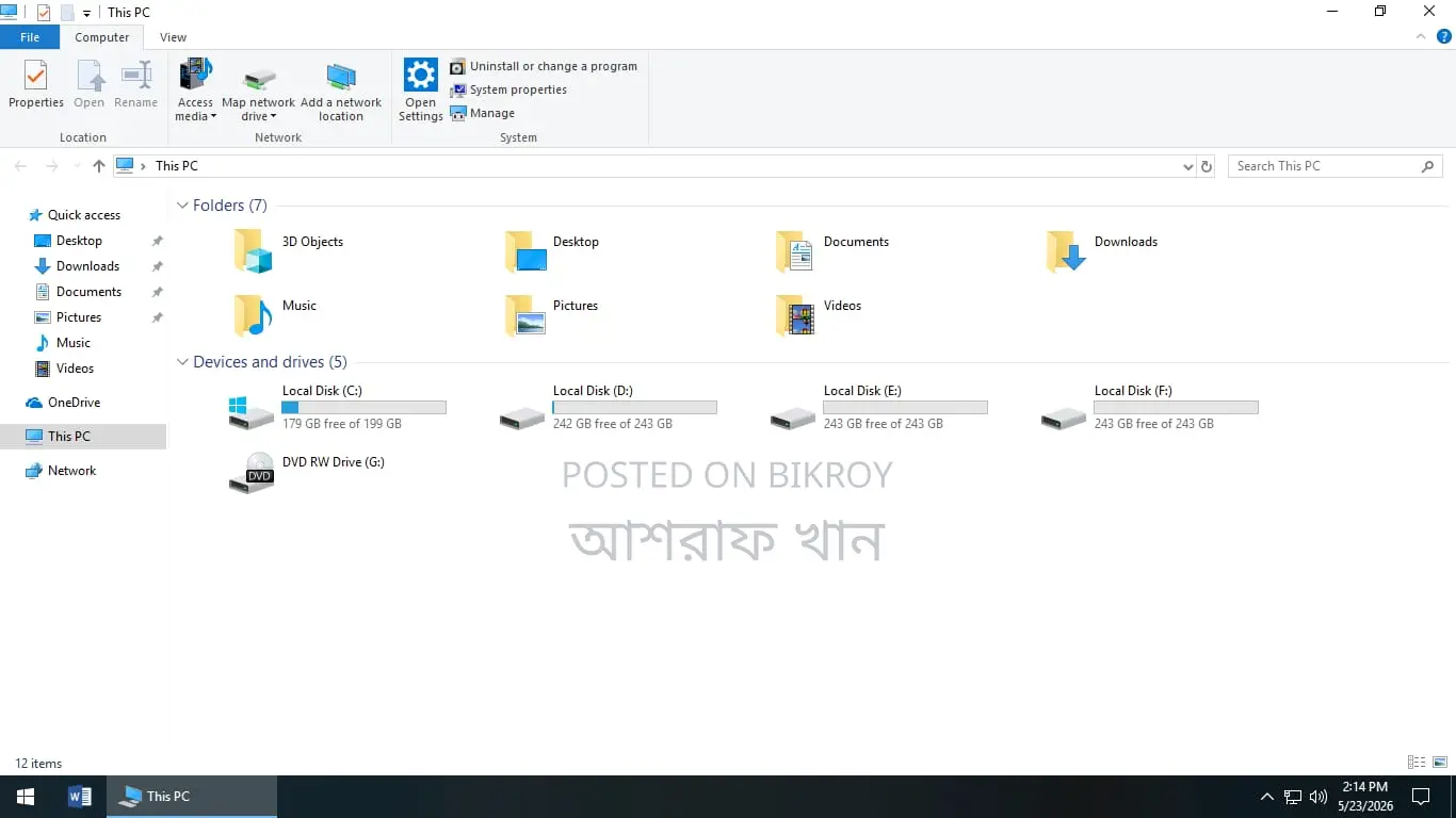 Desktop Computer HP ProDesk 400 G4 4GB Intel Core I5 HDD 1T