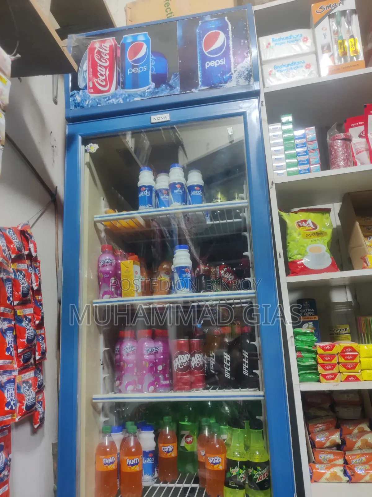Running beverage fridge