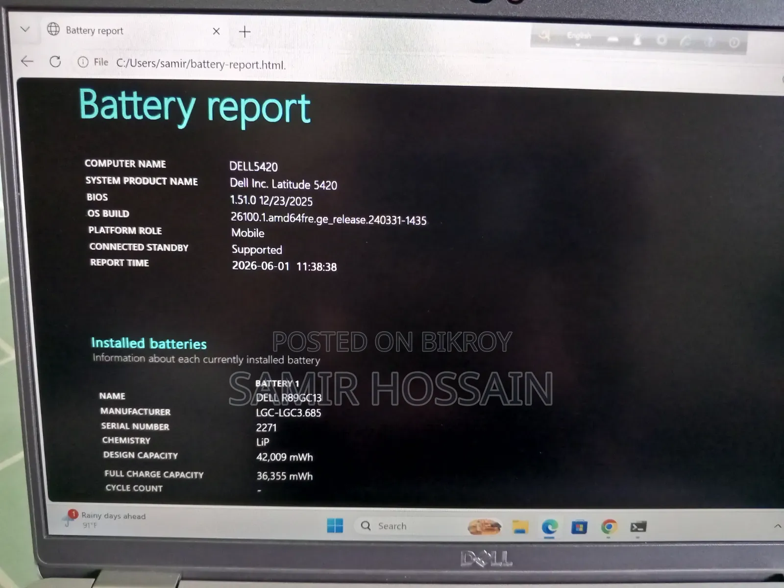 Laptop Dell Latitude 5420 16GB Intel Core i3 SSHD (Hybrid) 256GB