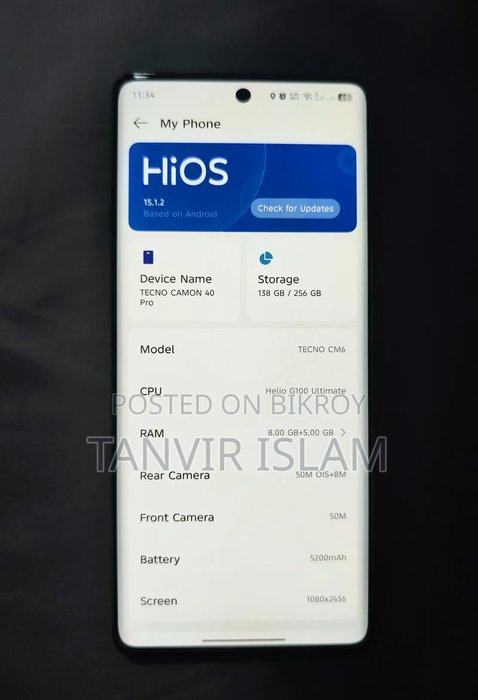Tecno Camon 40 Pro 5G 256 GB Silver