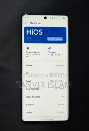 Tecno Camon 40 Pro 5G 256 GB Silver