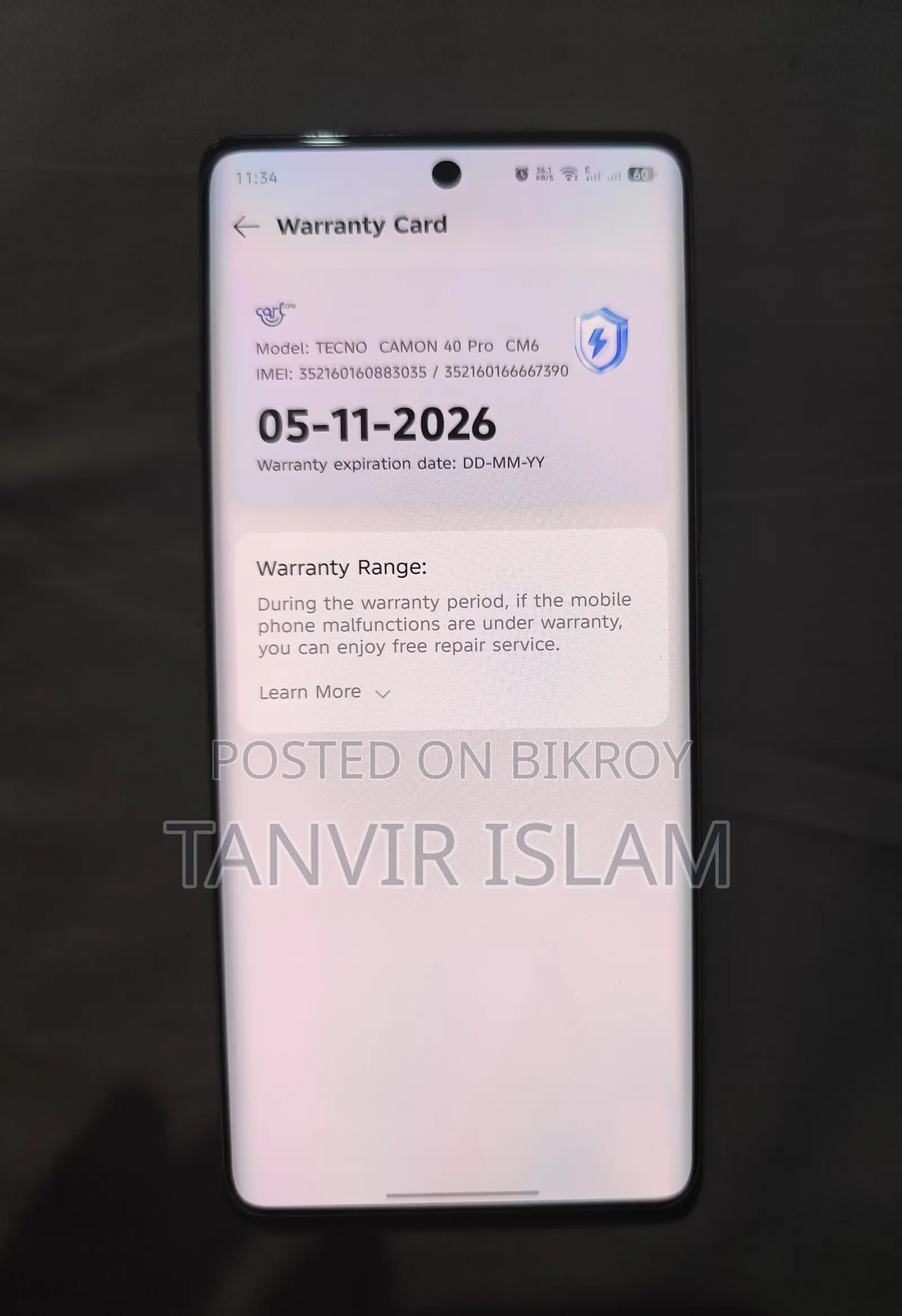 Tecno Camon 40 Pro 5G 256 GB Silver