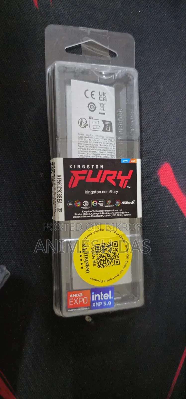 Kingston Fury Beast 32gb Ddr5 6000mhz Cl30 RGB Desktop Ram