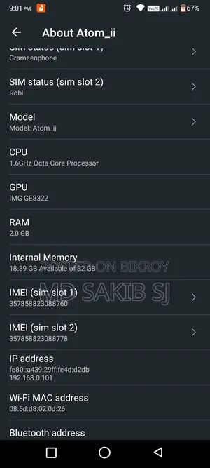 Symphony ATOM II 32 GB Blue