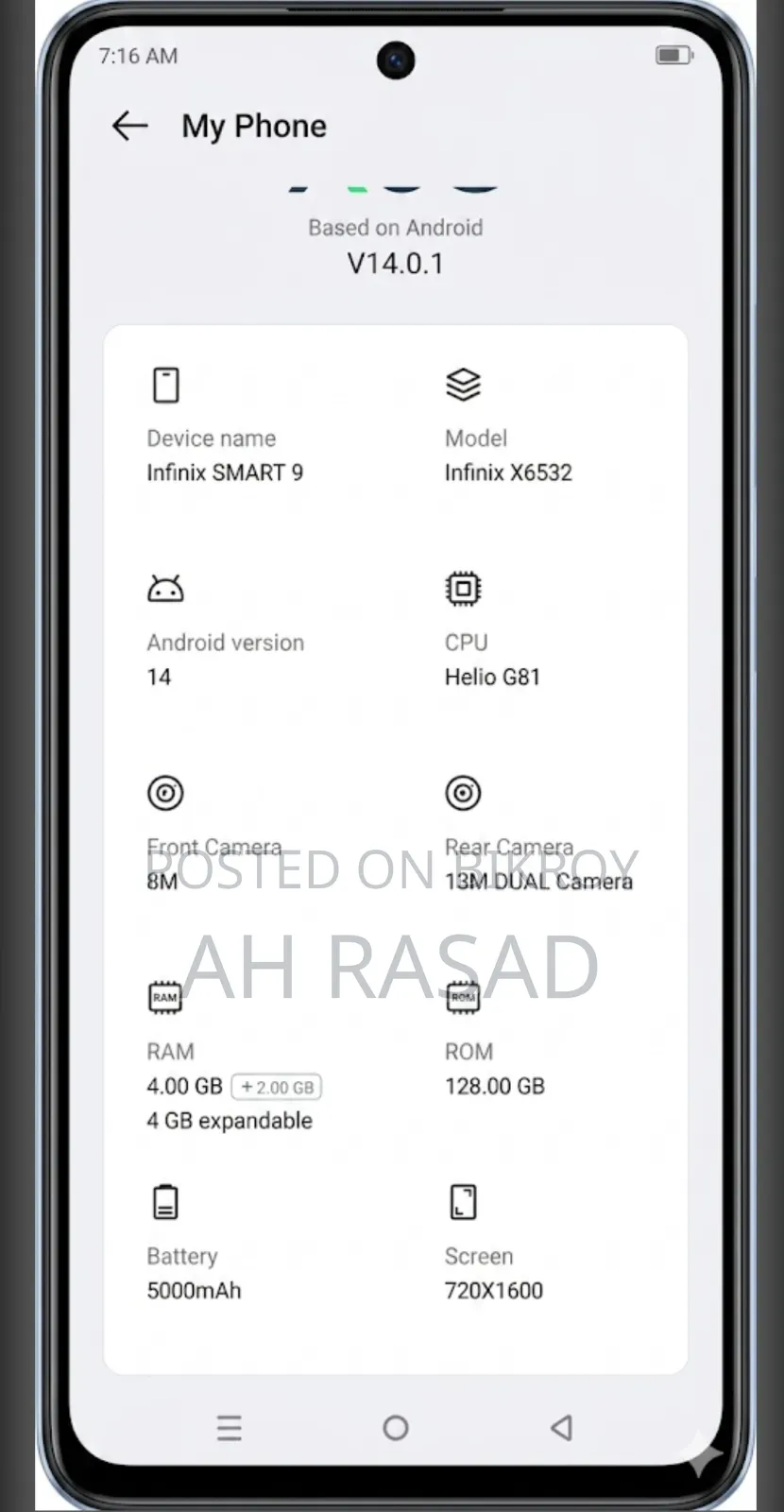 Infinix Smart 9 128 GB Black