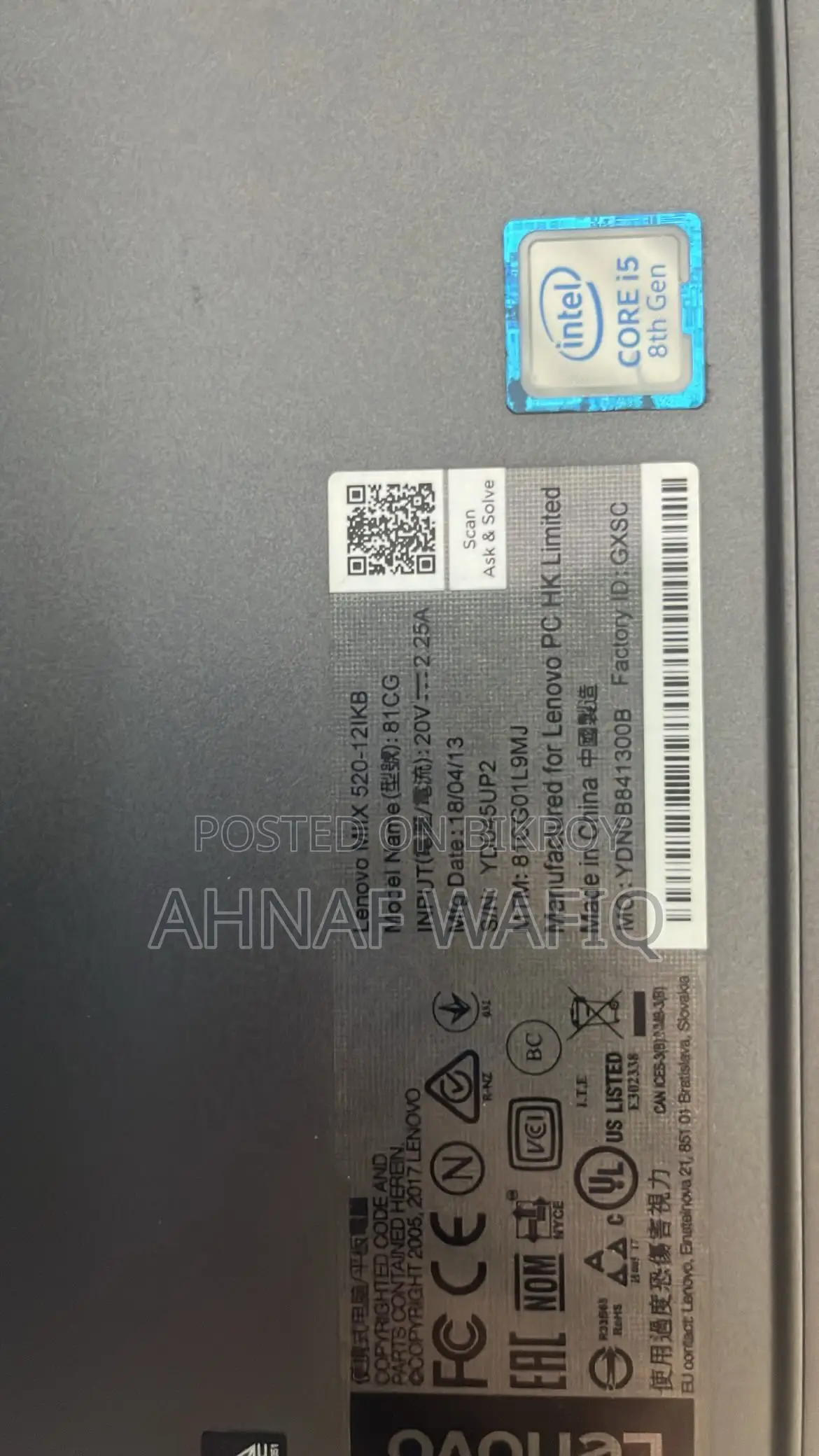 Laptop Lenovo Miix 630 8GB Intel Core I5 SSD 256GB