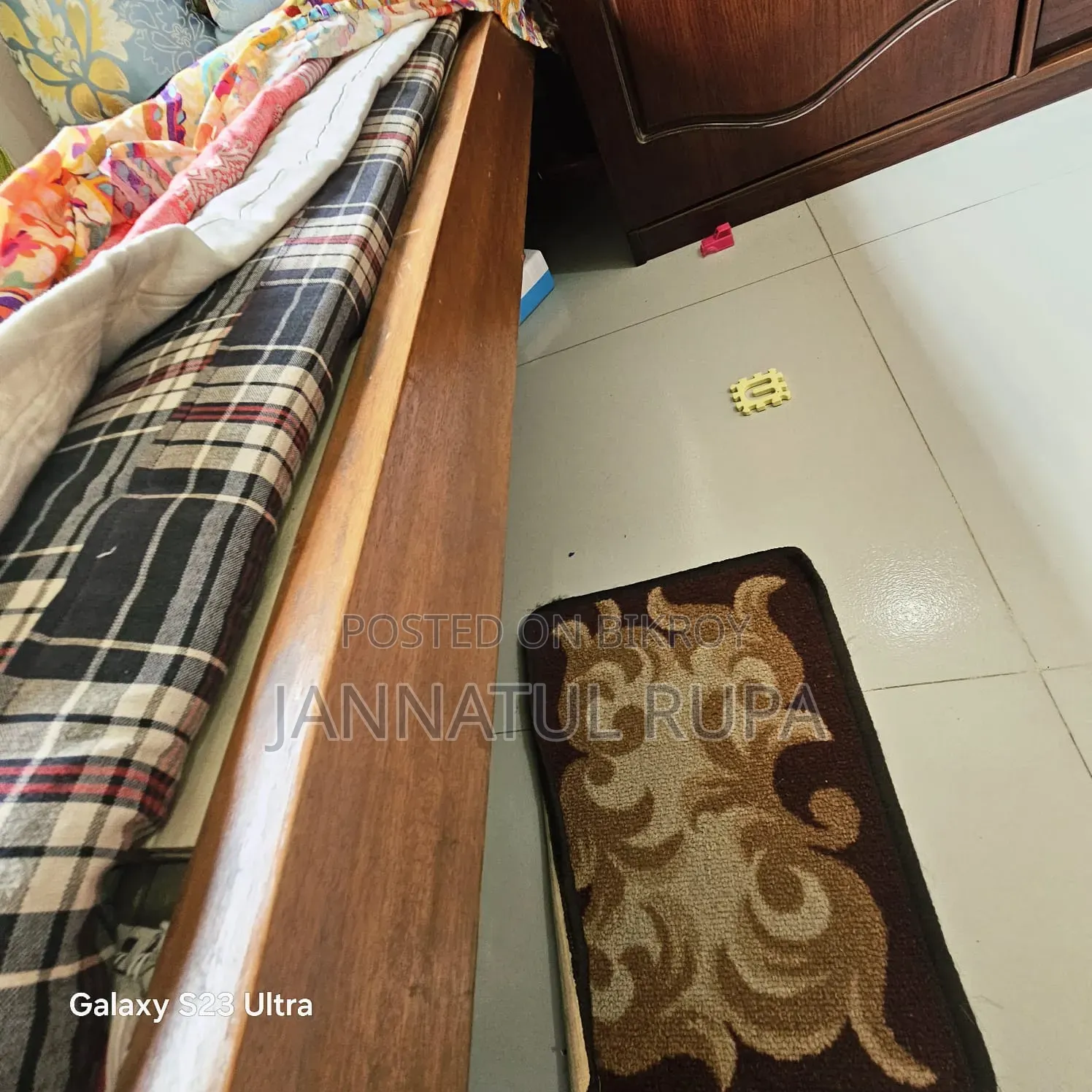 Original Teak Wood Single Bed