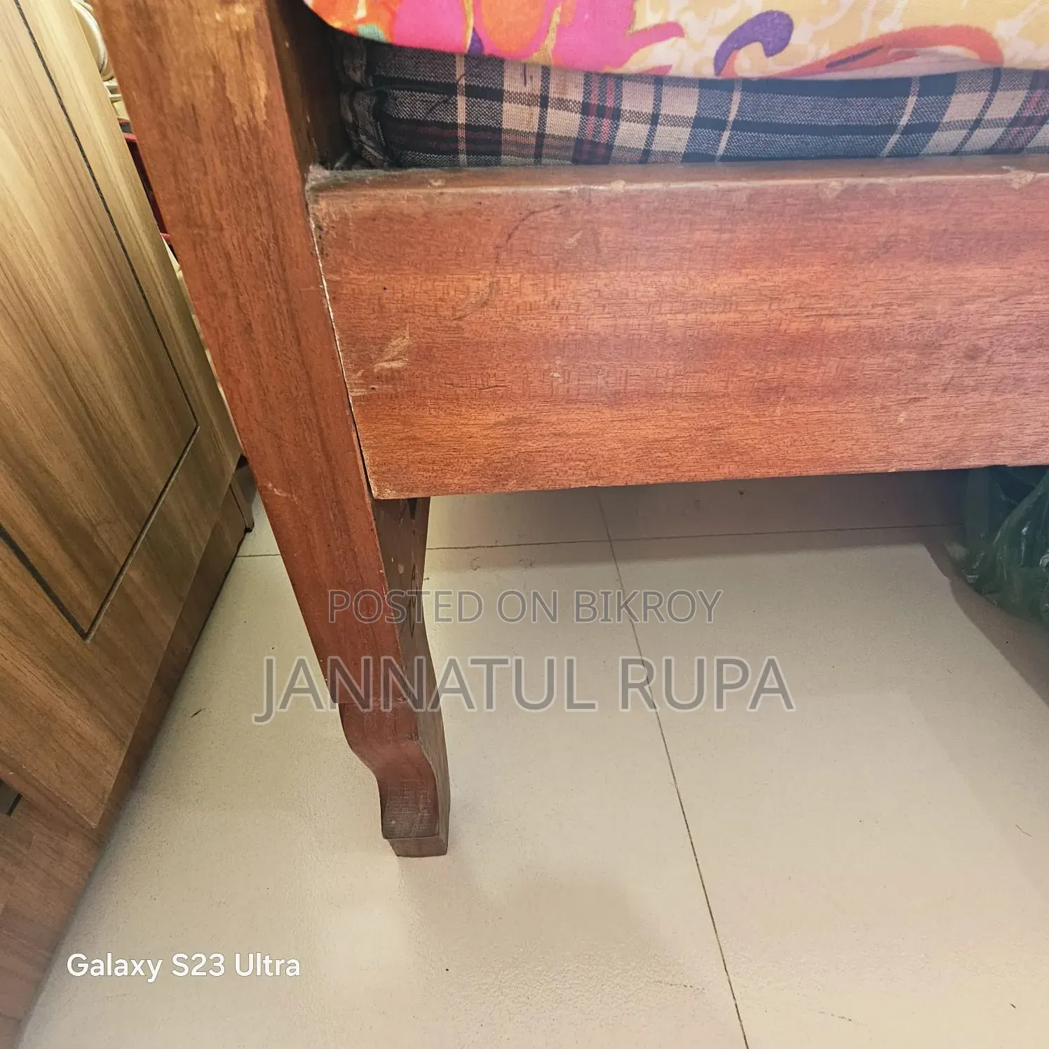 Original Teak Wood Single Bed