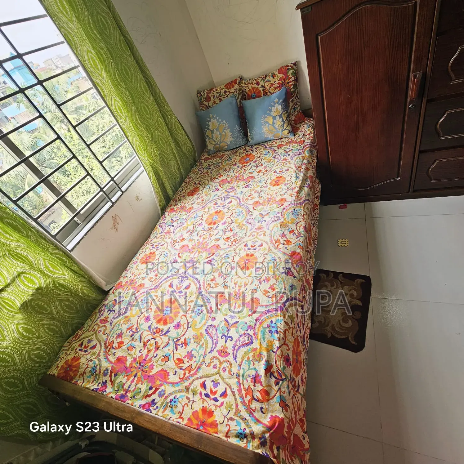 Original Teak Wood Single Bed