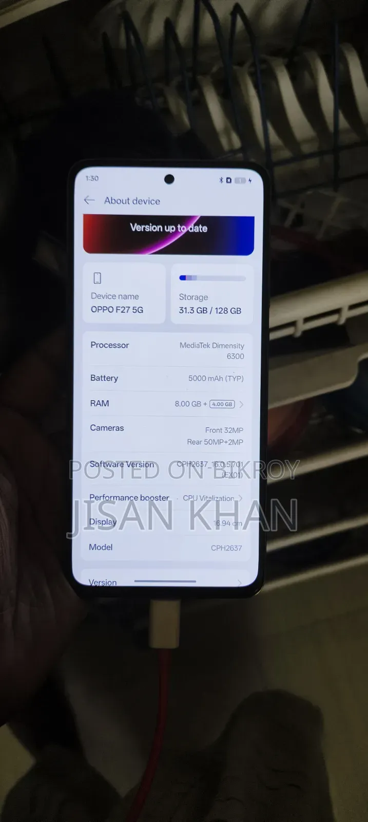 Oppo F27 128 GB Orange