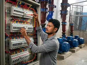 ইলেকট্রিক্যাল ওয়ারিং কাজ করি,