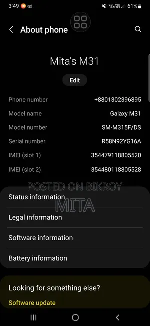 Samsung Galaxy M31 128 GB Black