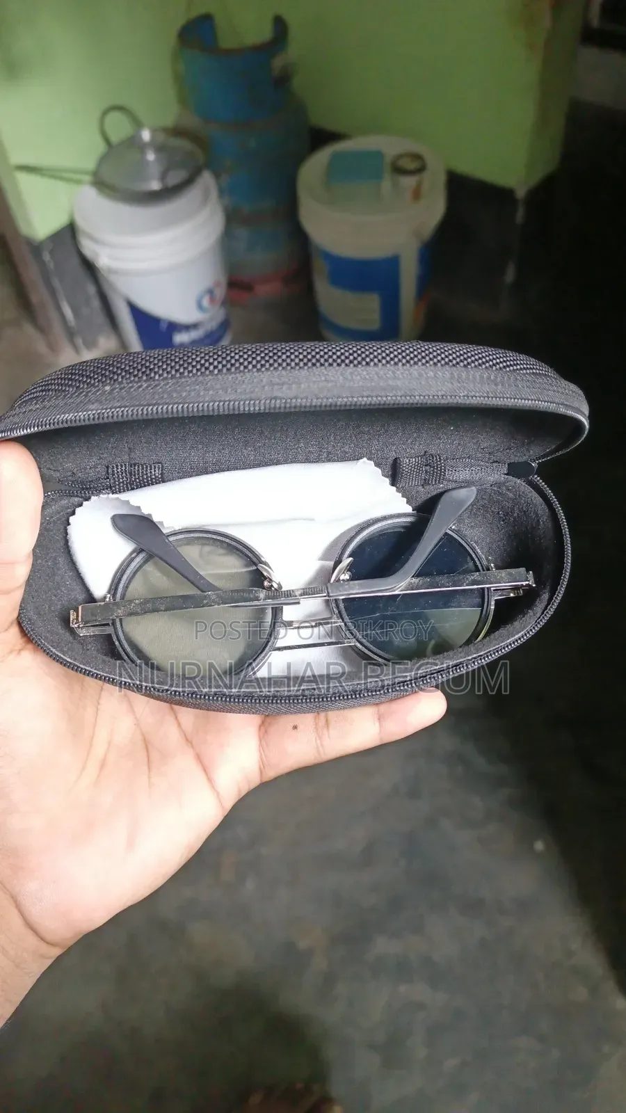 Polarized Round Sunglasses Men ND2 400 Adjustable Dimming Sun Glasses