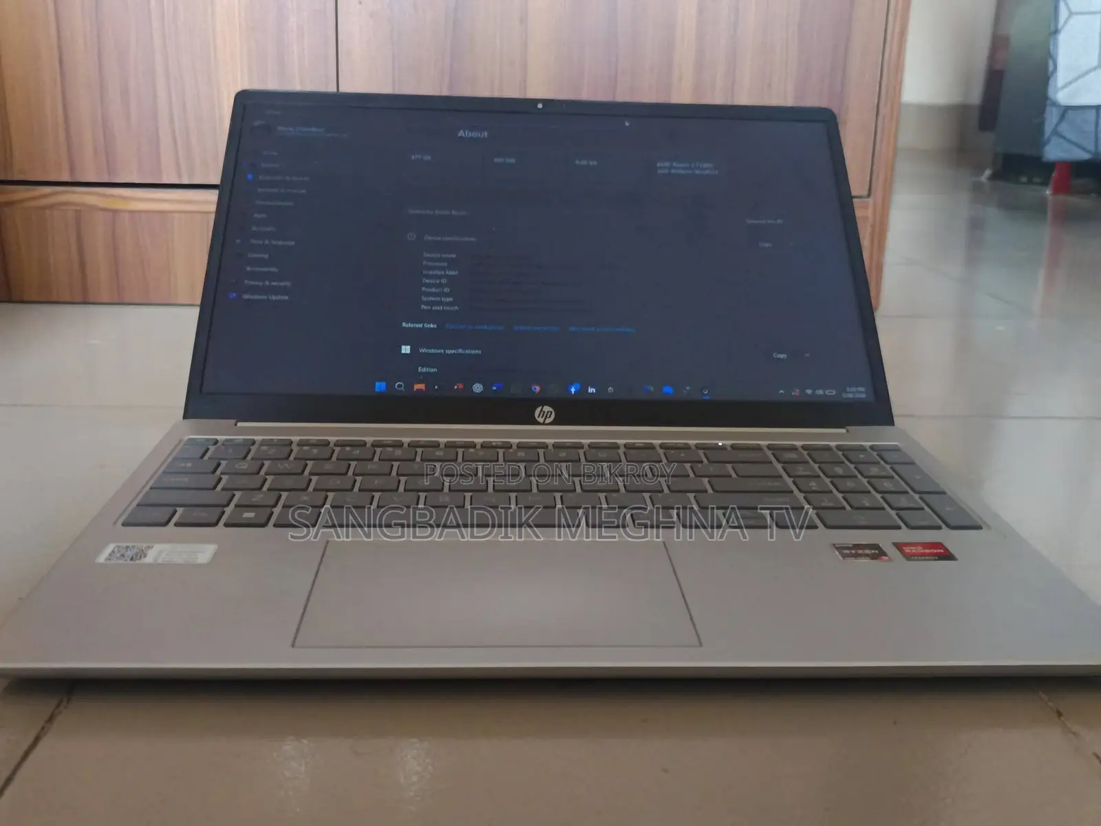 Laptop HP 8GB AMD Ryzen SSD 512GB