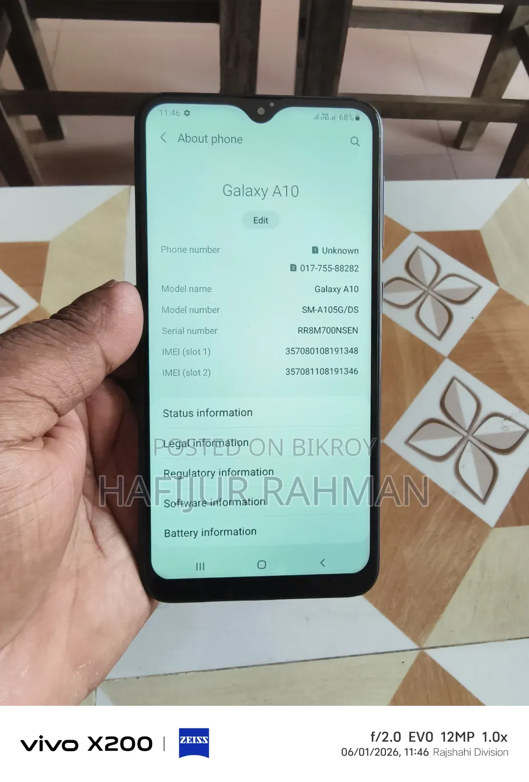 Samsung A10 32 GB Blue