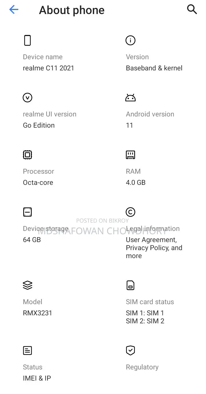 Realme 11 128 GB Blue